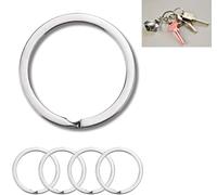 6 PCS 32mm Large KeyRings Heavy Duty for Keychain Hoops, Car Keys & Home Keys, Key Rings are Suitable for Men & Women