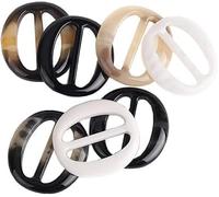 6 Pcs 3CM Round Resin T Shirt Clips Clasps Plastic Tee Shirt Ties Rings Scarf Slides Clothing Buckles Neckerchief Clasps for Women Girls Oval Smoothly Fashion Silk Scarf Ring Scarf Buckle Slides