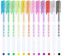 6 Pcs 3D Glossy Jelly Ink Pen Colorful Ballpoint Pen Liquid Gel Pens Waterproof Boys Girls DIY Painting Drawing Tool (A)