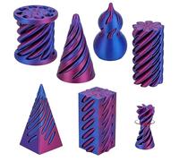 6 Pcs 3D Printed Fidget Toy, 3d Printed Fidgets Sensory Stimulation Items, Stress Relief and Focus Tools for Office and Home Use, Various Shapes for Tactile Exploration, For Home Office Desk Decor