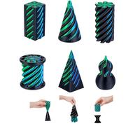 6 PCS 3D Printed Fidget Toy, Impossible Cone Spiral Cone Fidget Toy, 3D Printed Spiral Fidgets Toys Stress Relief Fidgets Toys Set to Relief Anxiety and Enhance Focus (D)