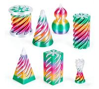 6 PCS 3D Printed Fidget Toy, Impossible Cone Spiral Cone Fidget Toy, 3D Printed Spiral Fidgets Toys Stress Relief Fidgets Toys Set to Relief Anxiety and Enhance Focus (C)