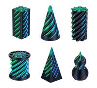 6 PCS 3D Printed Fidget Toy, Impossible Cone Spiral Cone Fidget Toy, 3D Printed Stress Relief Toys Set Desk Fun Toys for Adults Home Office to Relief Anxiety and Enhance Focus (D)