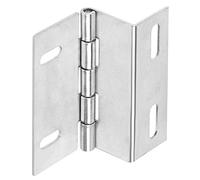 6 Pcs 4" Half-Surface Hinges Chest Hinges, 304 Stainless Steel Offset Door Hinge Expandable Door Hinges Shutter Hinges Semi-Concealed Three Fold Retro Hinges for Door, Cabinet, Furniture