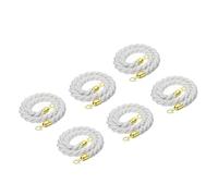 6 Pcs 4ft Velvet Rope with Hooks, Stanchion Queue Divider, Elegant Red Crowd Control Barrier, Perfect for Events, Weddings, and Hospitality Venues