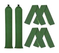 6 Pcs 5' x 6" Sand Bag for Flooding,Long Canvas Sandbags Thickened Water barriers for Flooding with Binding Elastic Band for Door Flood Control, Green