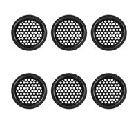 6 Pcs 53mm/ 2inch Air Vents, Round Vent Cover Stainless Steel Black Soffit Louver Vent Mesh Hole Air Vent Louver for Kitchen Bathroom Wardrobe Cabinet