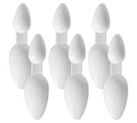 6 Pcs 5ml/2.5ml Double Sided Spoon,Reusable Plastic Medicine Spoons,Medicine Cups(Colour:White)