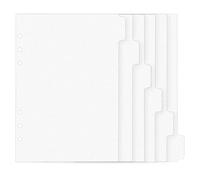 6 PCS 6 Ring Punch Binder Dividers Transparent Acrylic 6 Hole Punched Portable Journal