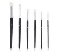 6 Pcs 6 Sizes Drybrush,Goat Hair Dry Brush Miniature Painting Brushes for Model,Ceramics Painting,Dry Brush Set for Watercolor Oil Acrylic Painting(Black)