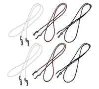 6 Pcs 70cm PU Leather Glasses Straps Braided Eyeglasses Holder Chain Around Neck Eyewear Lanyard Rope Sunglasses Retainer Strap Necklace Face Mask String Lanyards with Silicone Ends Black White Brown
