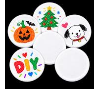 6 Pcs 8 Inch Foam Flying Discs PE Equipment for Kids School, White | Coated Soft Flying Discs, Toy for Kids Physical Education Teaching Equipment, Outdoor Sports Beach Party Supplies