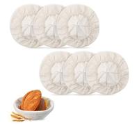6 Pcs 9 Inches Banneton Liner, Bread Proofing Basket Cloth Liner, Universal Banneton Proofing Baskets Liners, Washable Quick-Dry Bread Baskets Liners, Reusable Durable Bowl Covers for Breads Proof