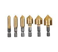 6 Pcs 90 Degrees Countersink Drill Bit Wood Drill Bit Set Hex Coated