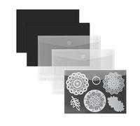 6 Pcs A4 Large Stamp and Die Storage Bag with Rubber Magnetic Sheets, Die Cut Storage Pockets Envelopes, Stencil Organizer for Card Making & Scrapbooking