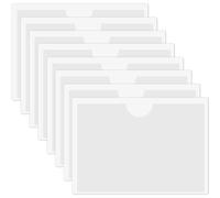6 PCS A4 Self Adhesive Clear Pockets,Card Label Plastic Pocket Holder,Waterproof Plastic Card Sleeves with Self-Adhesive Notes,for Home, Office, School and Travel(Transparent,31×22.2cm)