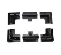 6 Pcs ABS Plastic Corner Bracket Solar Panel Roof Drill Free Mount for RV Boats Motorhomes Buses Black