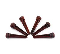 6 PCS Acoustic Guitar Rosewood Parts Accessories Wooden Pegs End Pin Guitar Parts(Red)