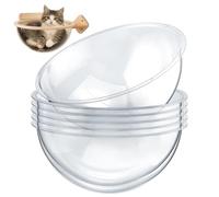 6 Pcs Acrylic Dome Cat Bubble, 11.8 Inch Space Transparent Capsule Cover Clear Plastic Dome Bed Replacement for Cat Tree/Window Perch, DIY Nest Accessories for Hammock Catching Tree Shelves Peek
