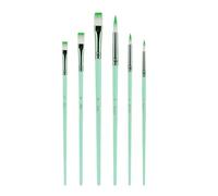 6 Pcs Acrylic Paint Brushes Set Macaron Colored Painting Brushes Art Supplies For Watercolor Gouache Acrylics Watercolor Paint Macaron Colored Artist For Painting