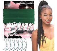 6 Pcs Adjustable Hair Ties for Thick Hair&Natural Hair,No Damage Ponytail Holders,Easy to Use for Buns,Soft Locs, Dreads,Afro Puffs&Curly Hair Accessories,3 Colors Bracelet Hair Ties Bulk (Green)