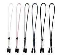 6 Pcs Adjustable Hat Chin Strap Replacement Windproof Sun Hat Chin Cord Removable Hats Clip Cowboy Cap Strap Fishing Hats Straps with Cord Locks for Hiking Camping