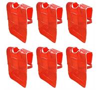 6 Pcs Adjustable Kids Apron, Waterproof Children's Cooking & Painting Aprons for Boys Girls, Red Child Art Smock for Baking, Gardening, School, DIY Crafts, tabard for kids, arts and crafts apron.