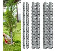 6 Pcs Adjustable Plastic Tree Trunk Protectors, 16 Spiral Guards in 3 Sizes, Waterproof Bark Wraps to Protect Saplings from Deer, Rabbits, Cats, Squirrels, Rodents and Lawn Mowers for Healthy Growth