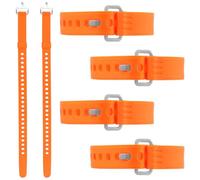 6 Pcs Adjustable Silicone Tie down Strap Versatile Wear Resistant Silicone Securing Strap With Metal Buckle for Luggage Binding Outdoor Equipment Sorting