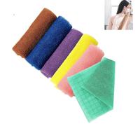 6 PCS African Net Sponge Exfoliating African Wash Net Cloth Bath Sponges Nylon Back Scrubbers for Men and Women Deep Cleaning 6 Colors 80 × 30cm