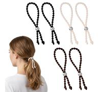 6 Pcs Afro Puff Cuff for Curly Hair, Adjustable Hairs Ties No-Slip Hair Scrunchies Soft Drawstring Ponytail Holder Elastic Hairband Loc Accessories for Thick Heavy Natural Pineapple Kinky Braids Hairs