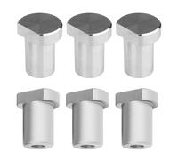 6 Pcs Aluminum Alloy Bench Dogs, Bench Dogs for Woodworking, Fit for 19mm/20mm Dog Hole (Silver 20mm)