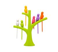 6 Pcs Animal Food Pick Reusable Kids Toothpick Birds Fruit Sticks Pick with a Trunk for Appetizers Fruits Cakes Deserts