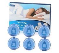 6 Pcs Anti Snore Nose Clip Silicone Nose Clip Magnetic Anti Snore Stopper Sleep Aid Apnea Guard Night Device with Case (Blue)