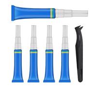 6 PCS Aquarium Glue for Aquascaping, Fast Curing Waterproof Clear Adhesive for Fish Tank Plants Moss Coral Rock Wood, Reef Safe Silicone Sealant for Freshwater and Saltwater Decor