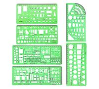 6 Pcs Architect Multi Purpose Drawing Template Set House Plan Interior Design And Furniture Drafting_happyshop