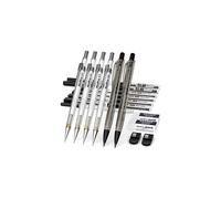 6 PCS Art Mechanical Pencils Set with Case Clutch Propelling Drafting Pencil 03 05 07 09 mm 2PCS 2mm Lead Holder4B 2B HB 2H For Writing Sketching