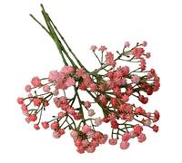 6 Pcs Artificial Baby's Breath Flowers Real Touch Faux Gypsophila Bouquets Fake Flowers for Wedding Decorations Bridal Bouquet Home Floral Arrangement Centerpieces and Party Decoration (Pink)
