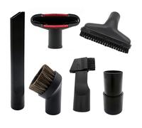 6 Pcs,Attachments Accessories Kit,Universal Vacuum Brushe, Attachment for 1-1/4" 1-3/8" Standard Hose,32 mm Horse Hair Brushes Nozzle Crevice Tool, Round Dust cleaning Head