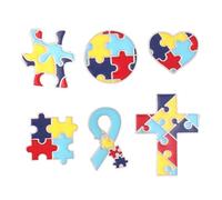 6 PCS Autism Awareness Pin Enamel Lapel Pin Badge Brooch Hat and Backpack Autism Support Inspirational Symbol