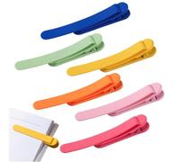 6 Pcs Automatic Bookmark, Automatisches Lesezeichen aus Silikon, Lesehilfe Kinder mit 6 Color, Bunte Bookmark für Leseliebhaber, Silikon Bookmarks Lehrer, Studenten, Buchliebhaber