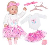 6 Pcs Baby Doll Clothes for 14 -17 Inch Baby Doll, Baby Doll Accessorie