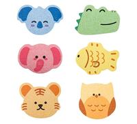 6 Pcs Baby Sponges for Bath Bath Sponge for Toddler, Cute Animal Pattern