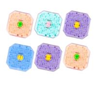 6 Pcs Balance Labyrinth, 3D Rolling Ball Maze, Learning Educational Fidget toy for Kid Children, Stocking fillers Cube for Focus and Skill Development, Balance Labyrinth Rolling Ball Toys(Random Colou