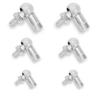 6 Pcs Ball Head Link Tie Rod, CS13-M8 | CS10-M6 | CS13-M5 L Shape Ball Joint Rod, Ball Joint Tie Rod End Kit, Ball So.cket, Metal Screw Link Rod, Angle Connection for Shock Absorber End