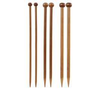 6 Pcs Bamboo Knitting Needles, Wooden Knitting Needles, Lightweight Straight Wooden Knitting Needles for Beginners Adults and Kids, Knitting Needles for Scarf Sweater Blanket Projects,10mm 8mm 6mm