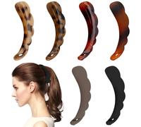 6 Pcs Banana Clip for Women Girls Banana Hair Clips Clincher Combs for Thick Hair Fish Shape Ponytail Clip Classic Big Claw Clips for Thin Long Hair Accessory