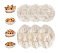 6 Pcs Banneton Liner, Reusable Proofing Basket Liner, Washable Bread Covers for Proofing, Oval Round Sourdough Covers for Proofings Baking Accessories for Home Bread Making