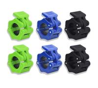 6 PCS Barbell Clips, 1 Inch/2.5CM Weight Clips Barbell Clamps Non-Slip Gym Clips Set Quick Release Locking Bar Collars for Workout Weightlifting Fitness Training