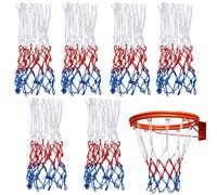 6 PCS Basketball Net Basketball Net Outdoor, Portable Basketball Net Basketball Hoop Nets Replacement，Netball Net 12 Loops Basketball Net Fits Indoor or Outdoor Rims Heavy Duty Basketball Net